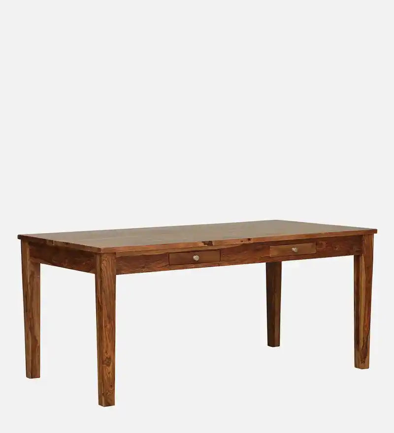 Sheesham wood dining table with storage drawers Oslo design for modern dining spaces