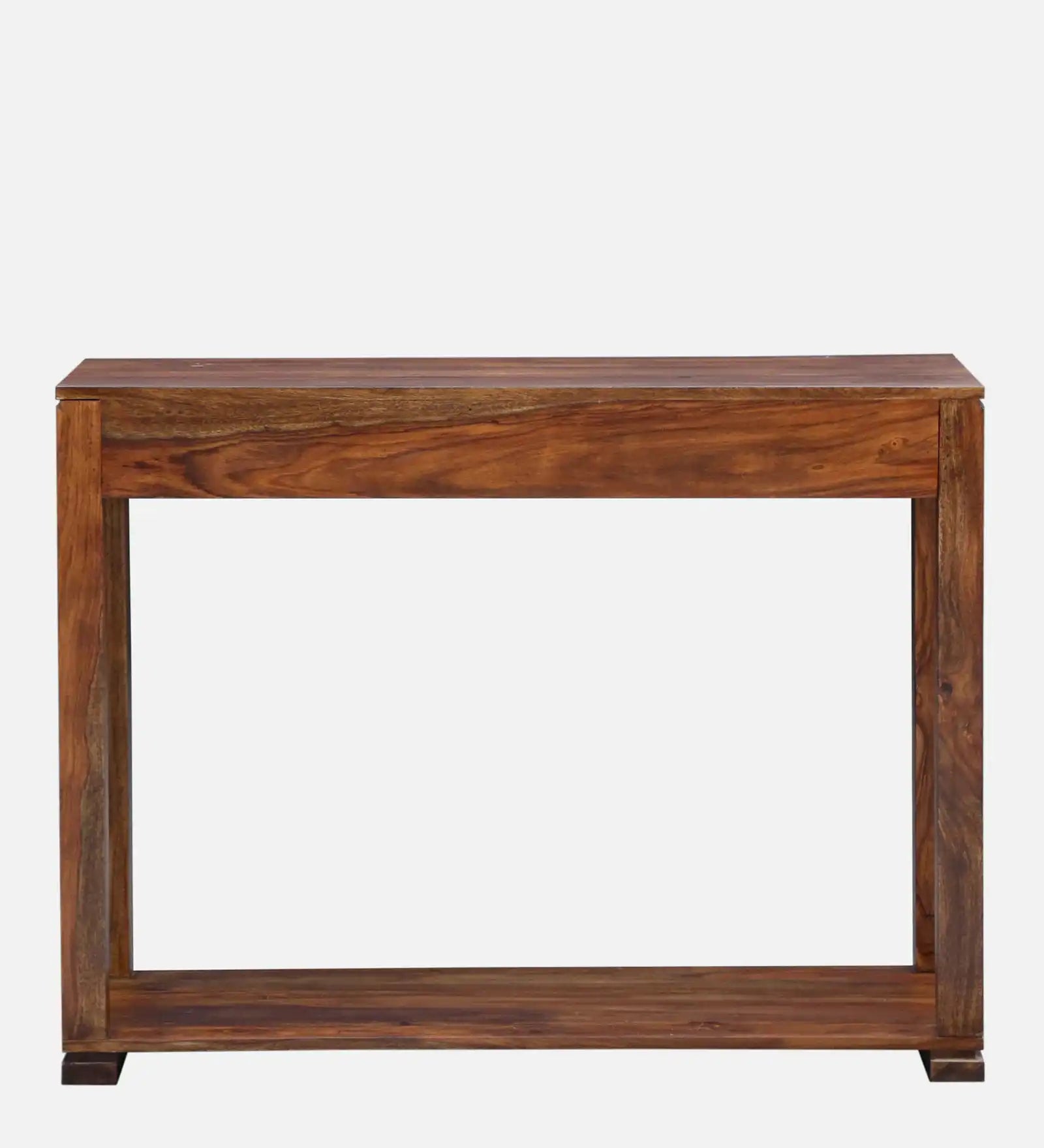 Sheesham wood display console table for stylish living room decor setup