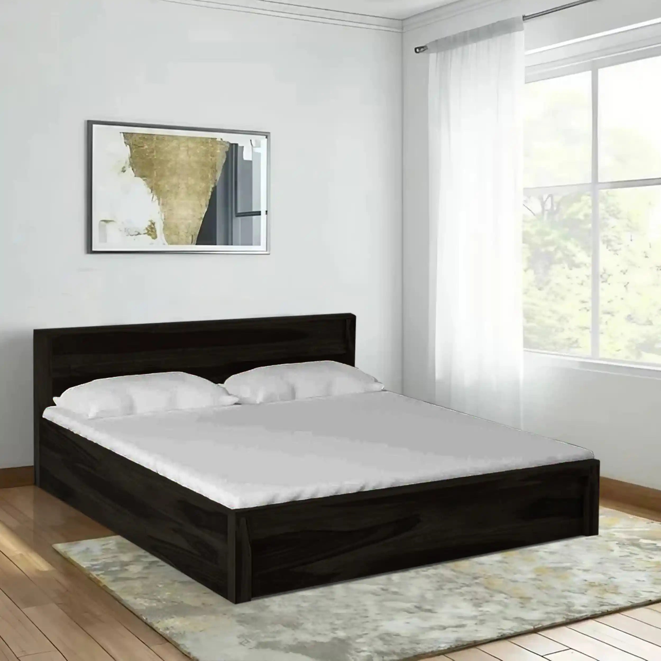 modern sheesham wood king size storage bed acro solid wood bed india