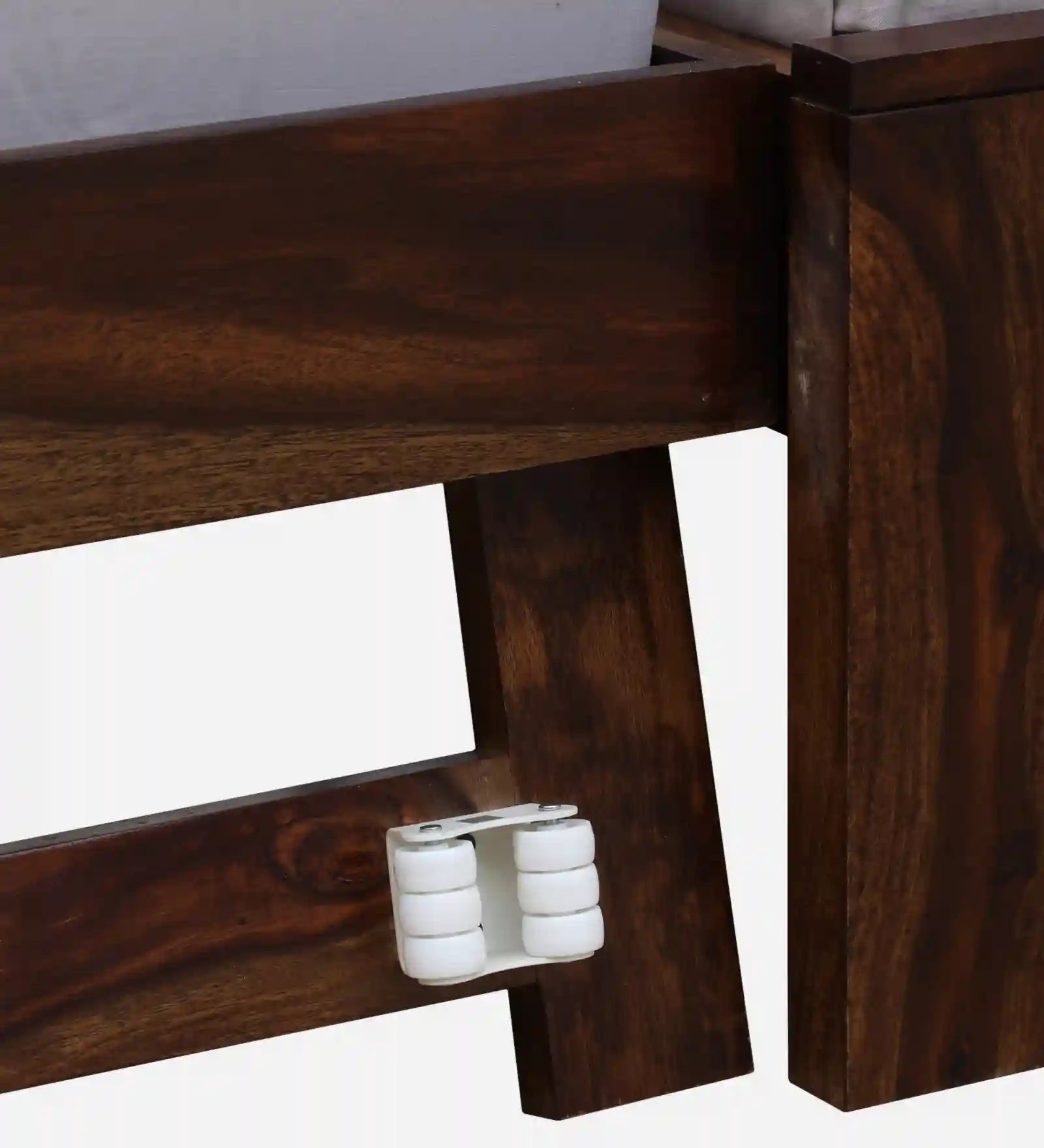 Sheesham wood pull out bed Vriksha single bed trundle design India