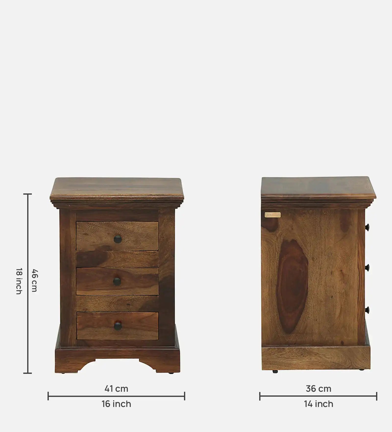 Sheesham wood side table with drawer Kanishka bedroom furniture India