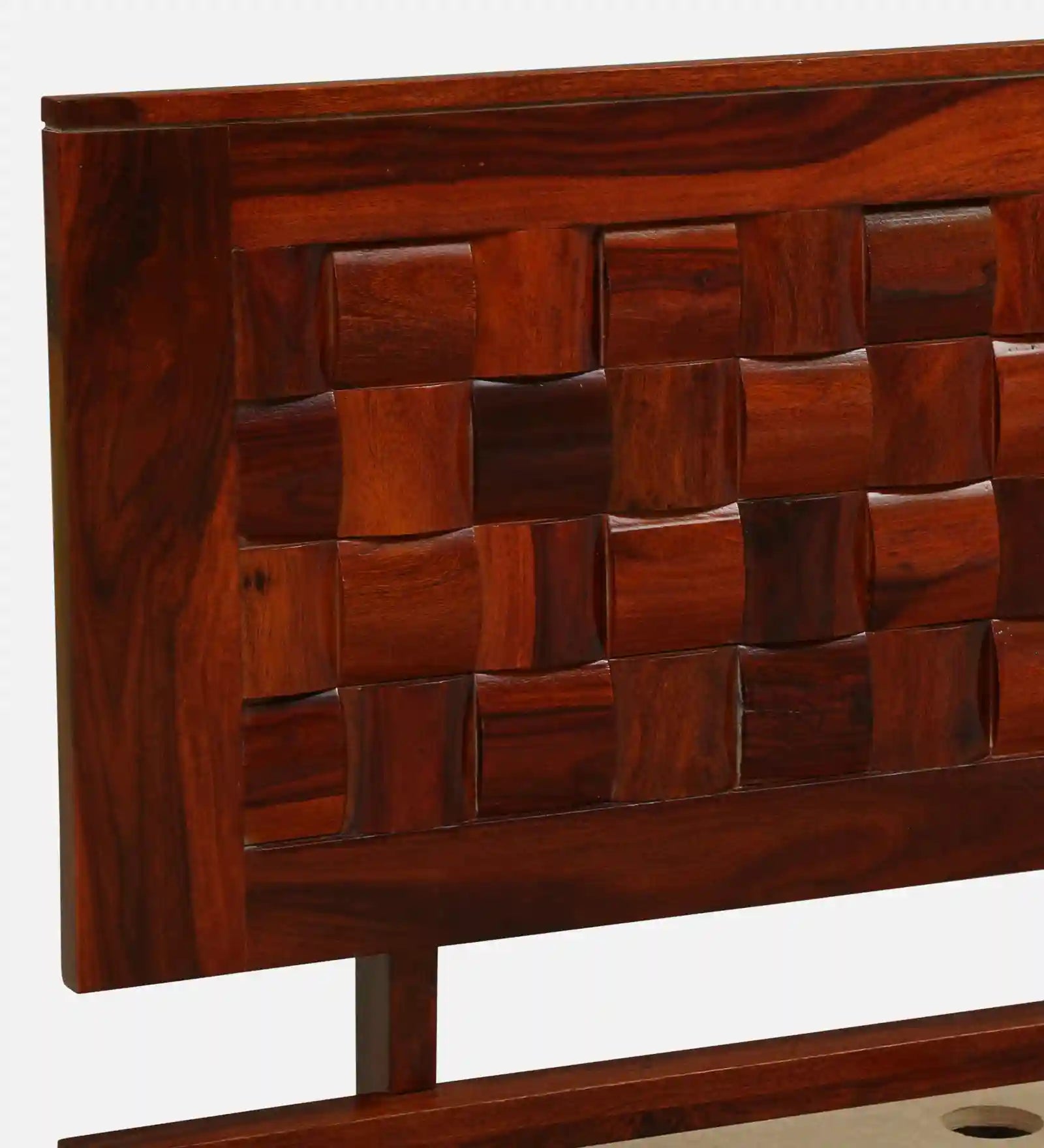 Sheesham wood single bed with storage Nivasa premium bed India