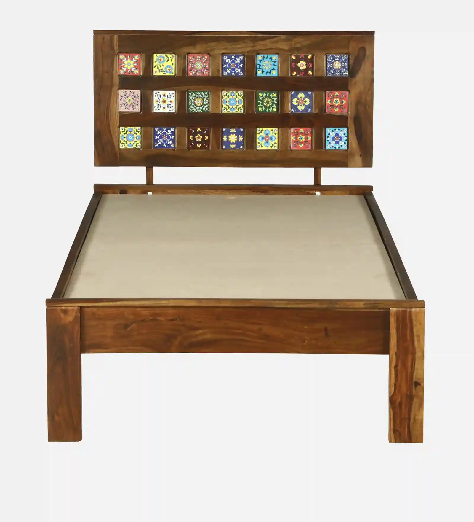 Sheesham wood single bed without storage Anamika strong wood bed India