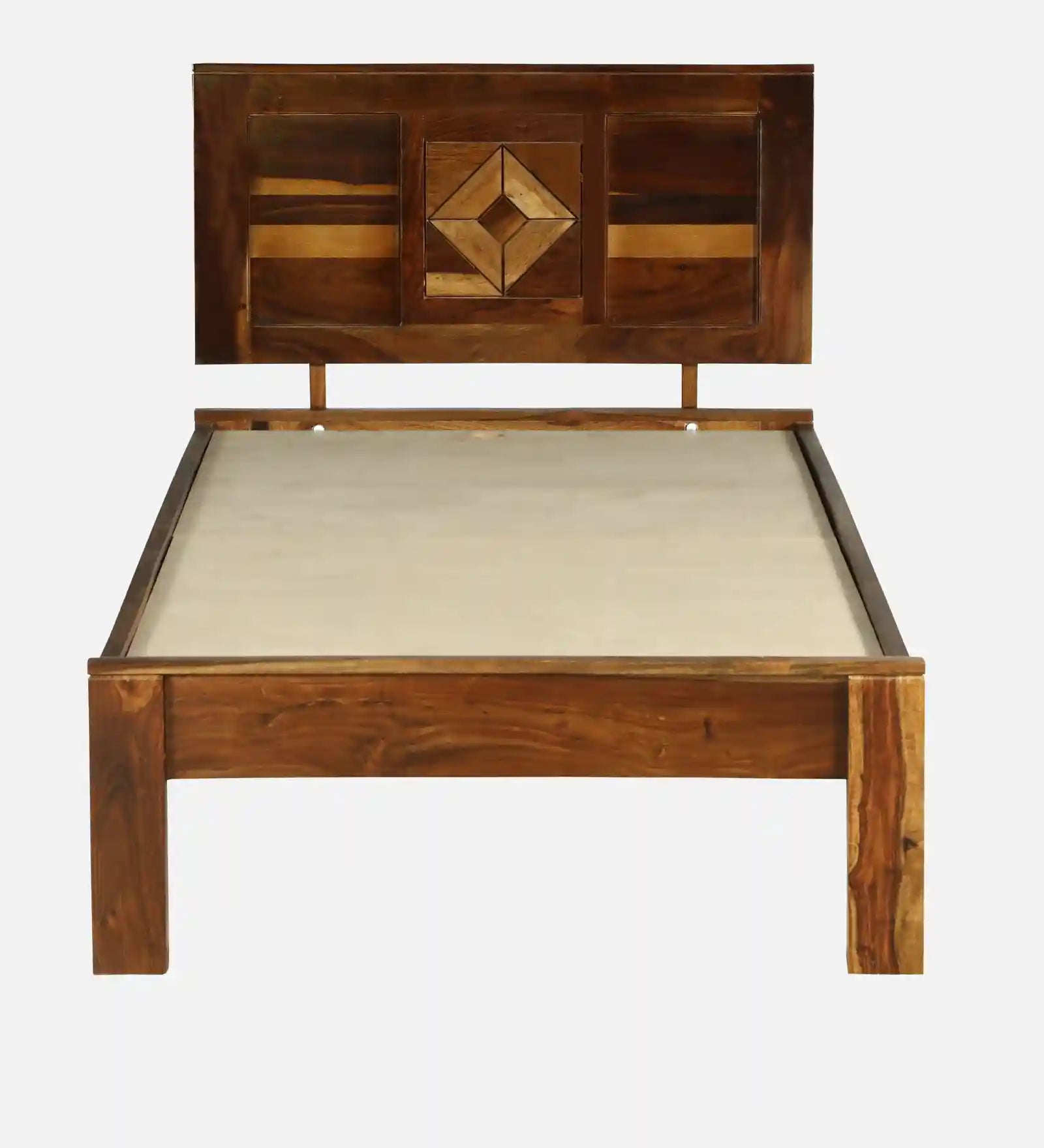 Sheesham wood single bed without storage Shraya strong wood bed India