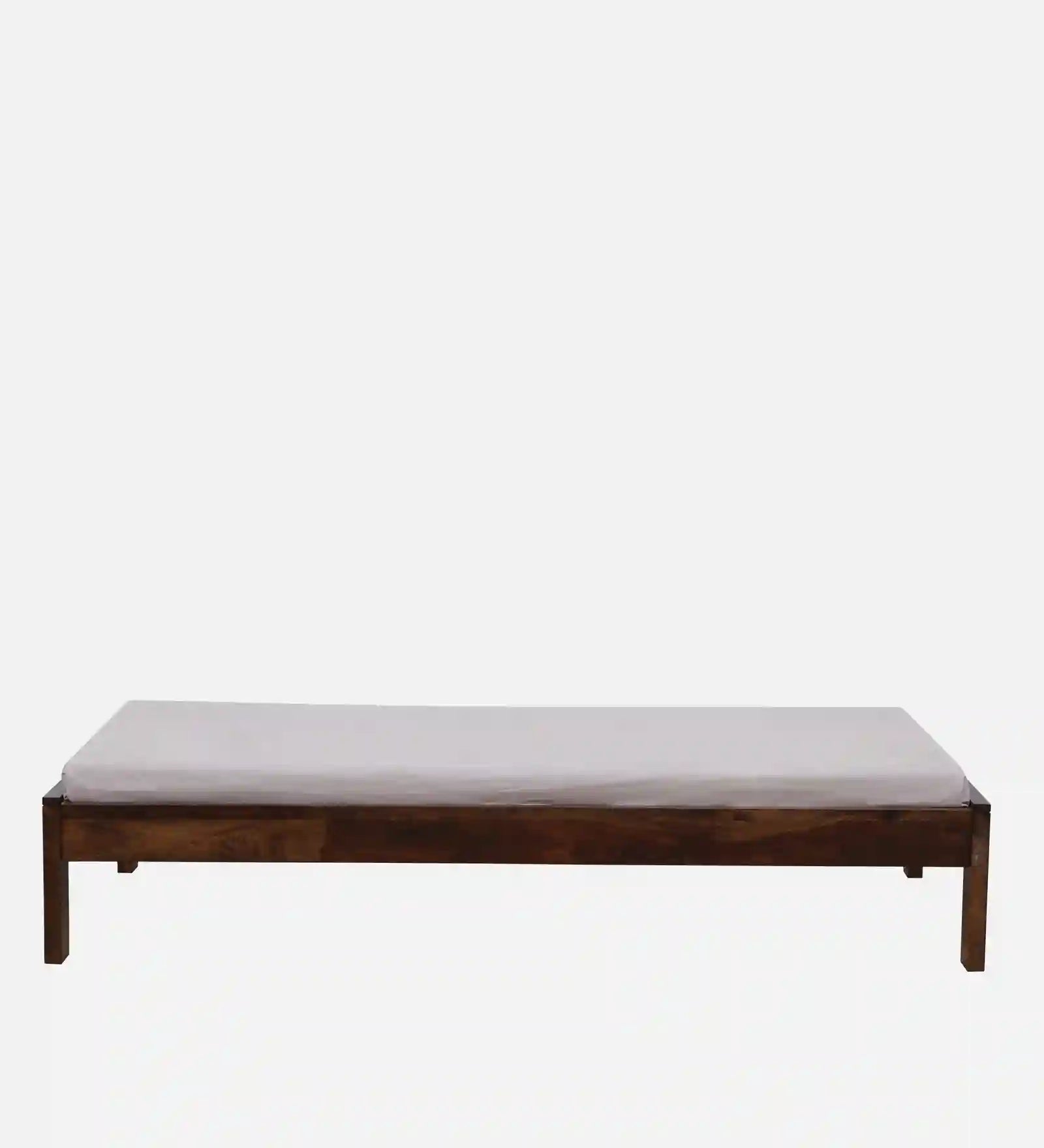 Sheesham wood single bed without storage Sthira strong wood bed India