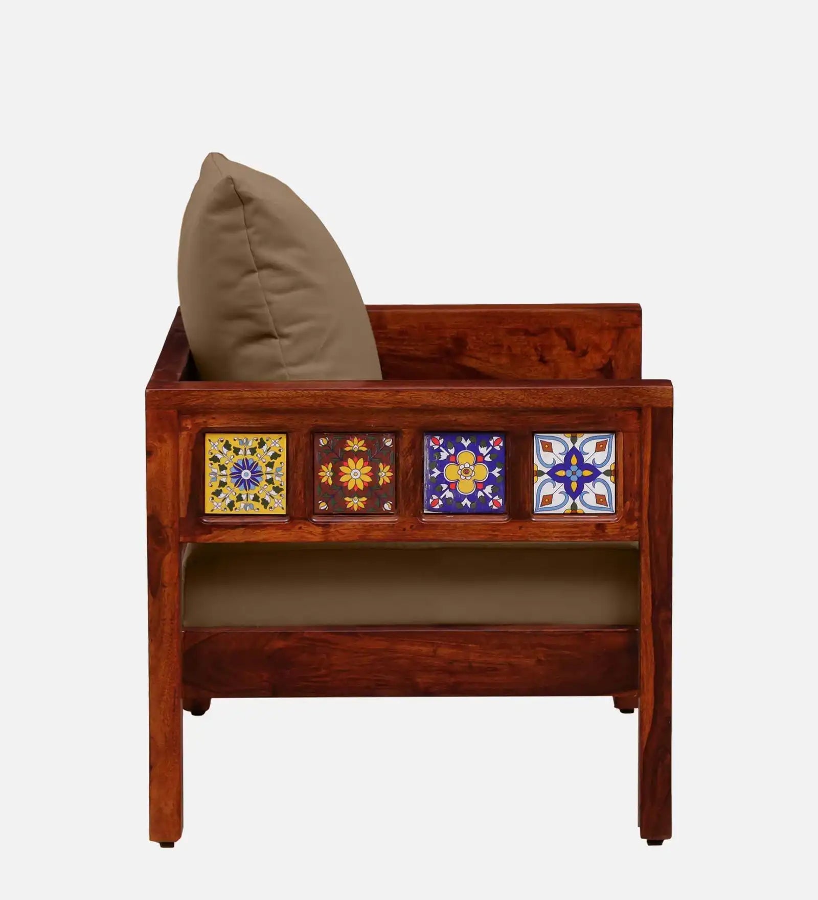 classic sheesham wood sofa chair 1 seater for home furniture india