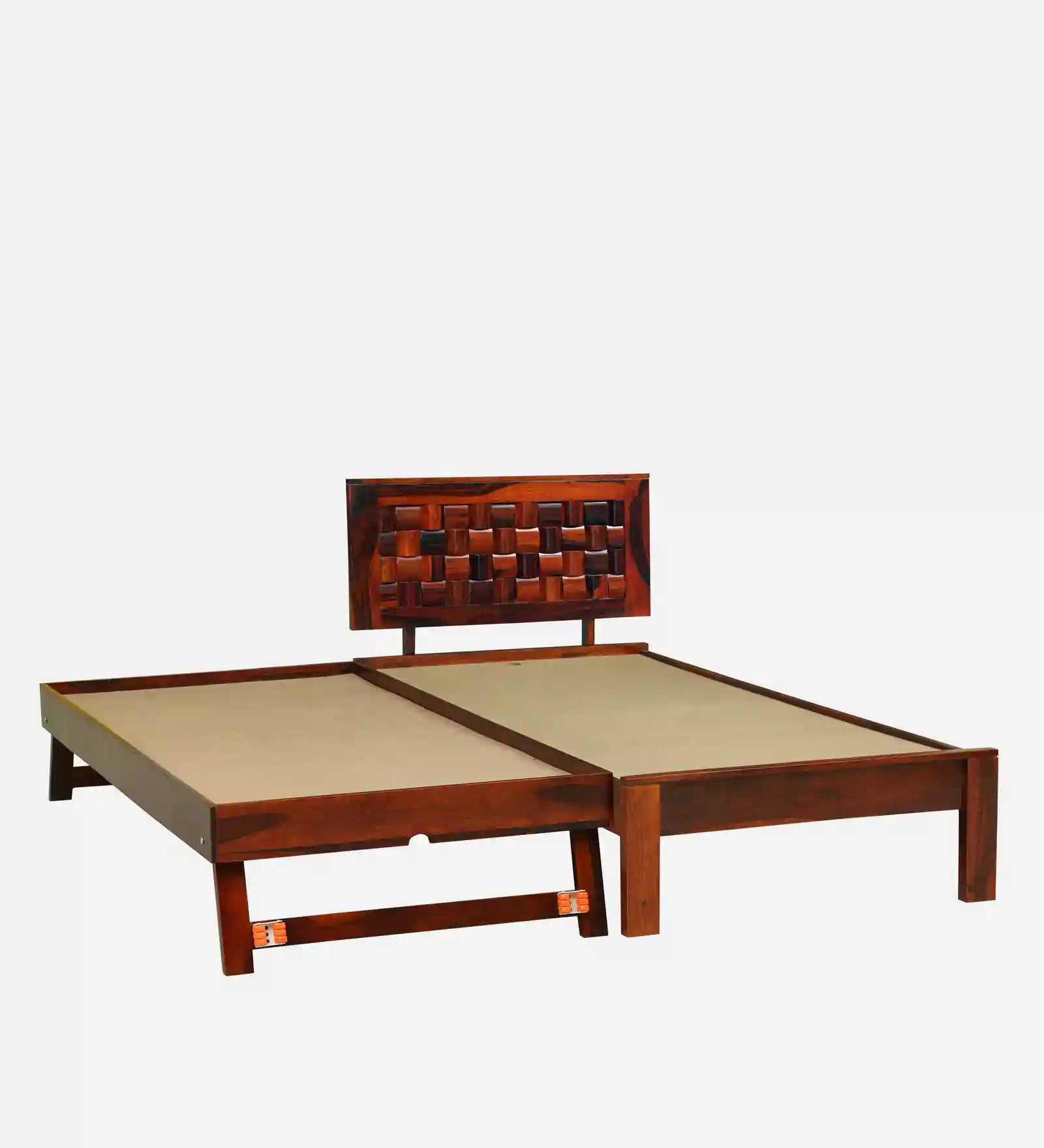Sheesham wood trundle bed single size Nivasa guest bed design India