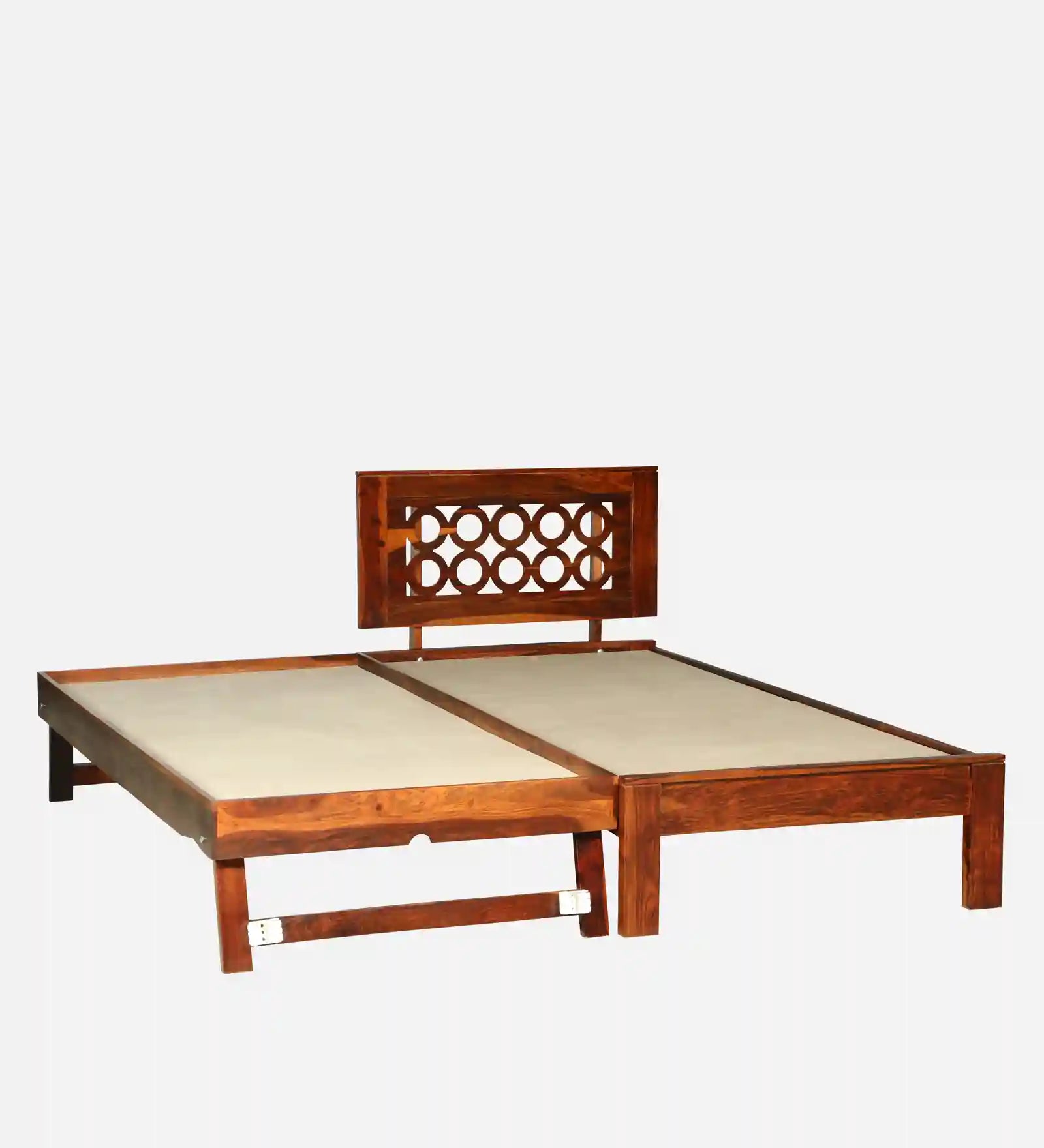Sheesham wood trundle bed single size Vainika guest bed design India