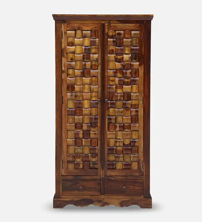 Sheesham wood wardrobe Niware modern bedroom almirah design India