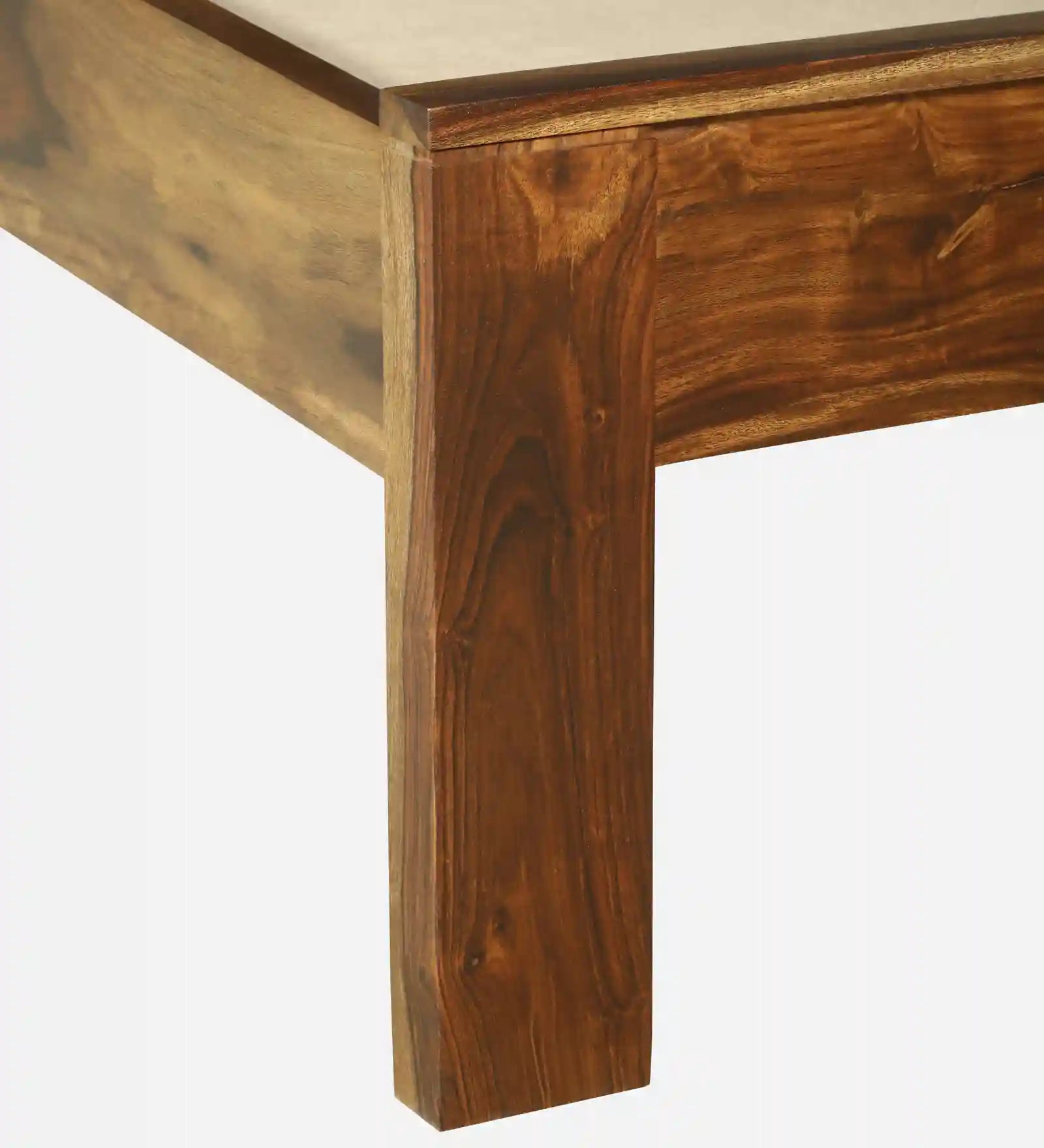 Shraya queen bed teak finish no storage modern room