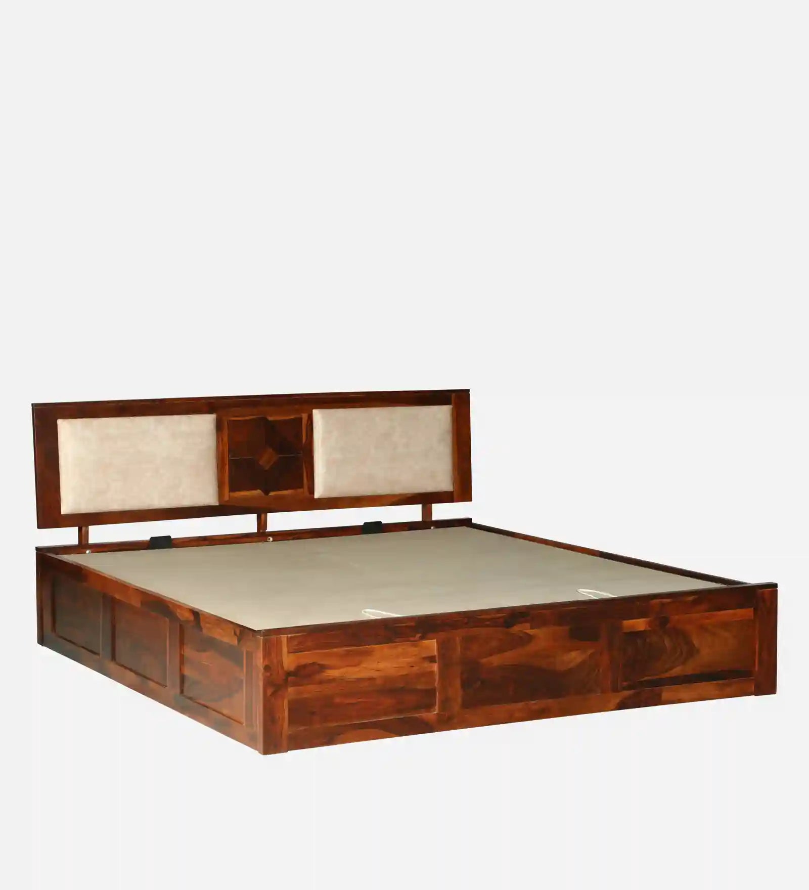 Shraya king size wooden bed hydraulic storage India style