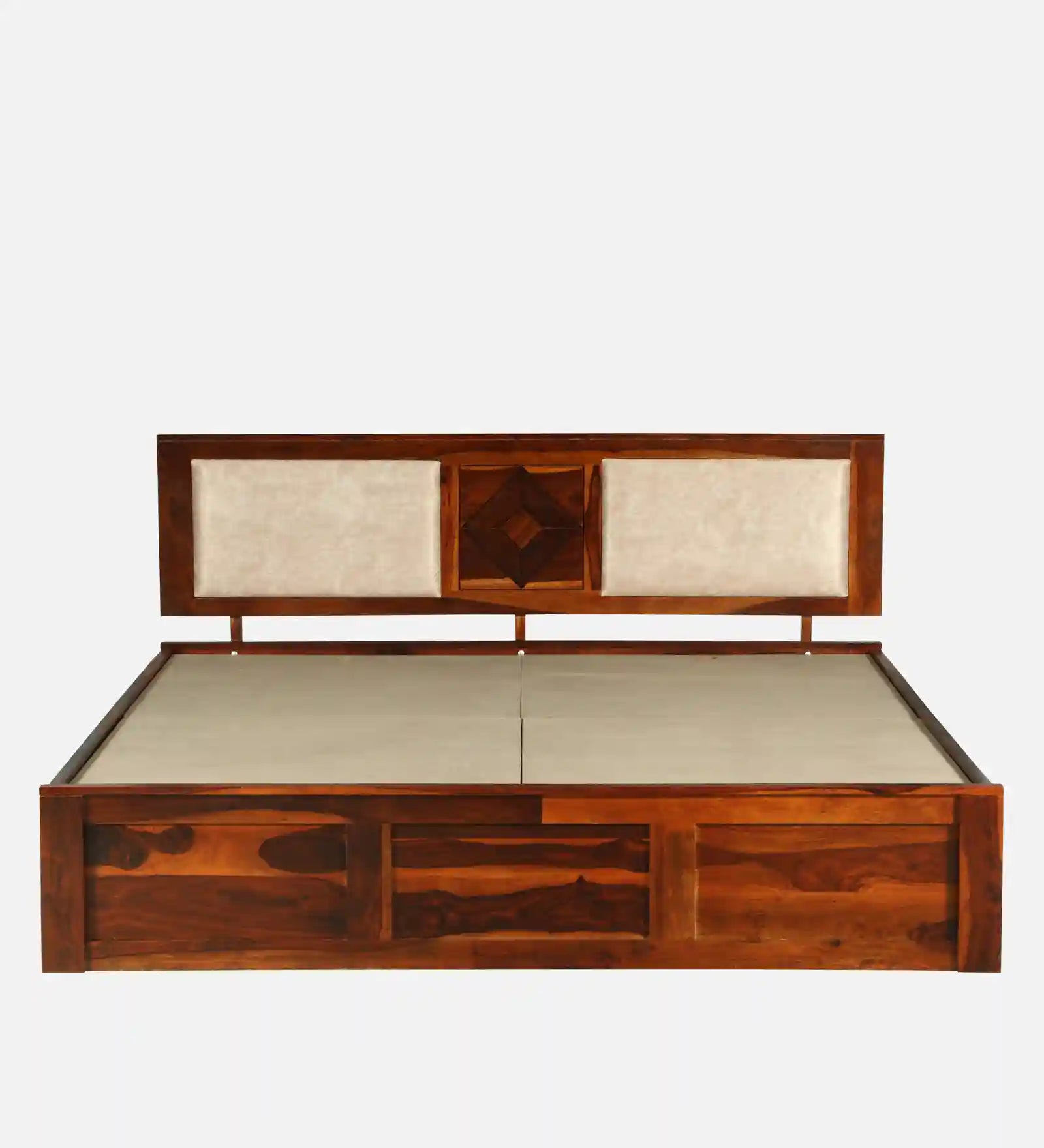 Shraya queen size wooden bed with box storage India style