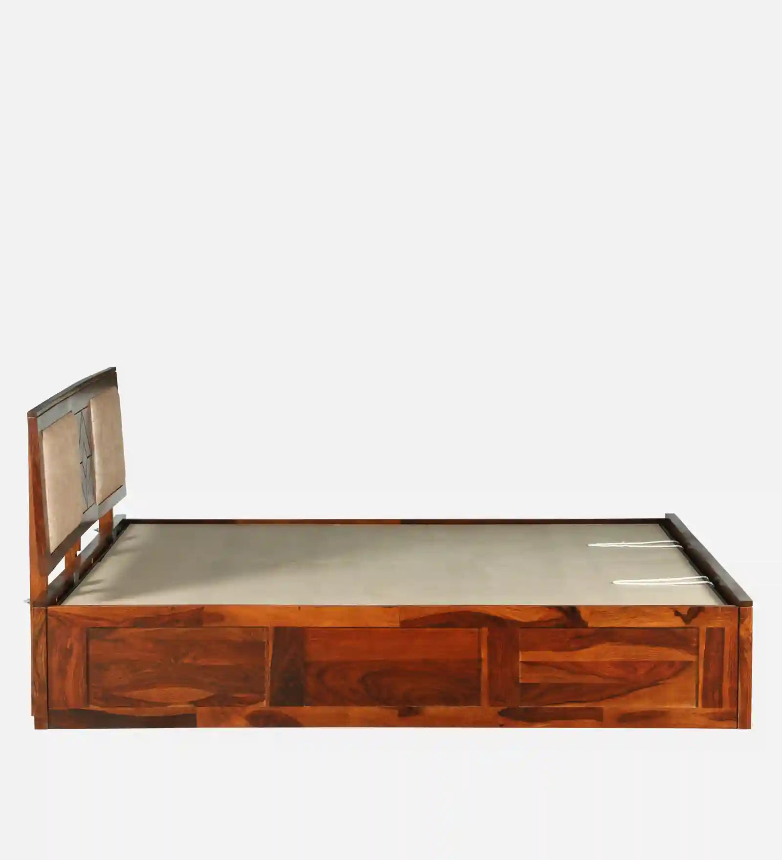Shraya sheesham bed king size hydraulic storage design