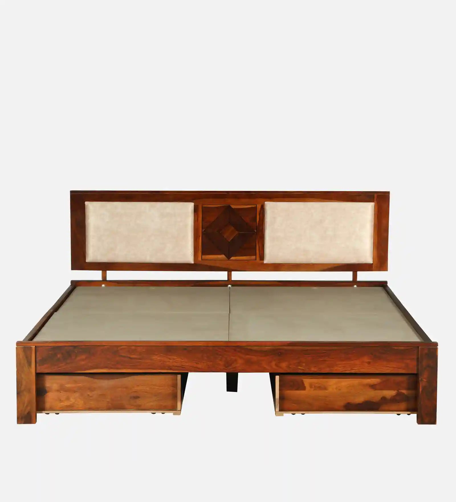 Shraya solid wood queen bed drawer storage modern design