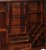 Anamika Sheesham Wood Bar Cabinet In Honey Oak Finish by Rajwada