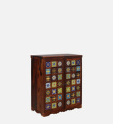 Anamika Sheesham Wood Bar Cabinet In Honey Oak Finish by Rajwada