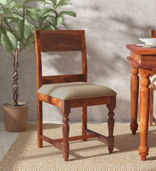 Anamika Sheesham Wood Dining Chair In Honey Oak Finish by Rajwada  (Set Of 2)