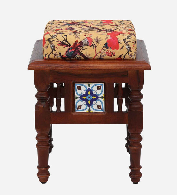 Anamika Sheesham Wood Seating Stool In Honey Oak Finish by Rajwada