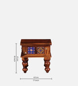 Anamika Sheesham Wood Bedside Table In Honey Oak Finish by Rajwada