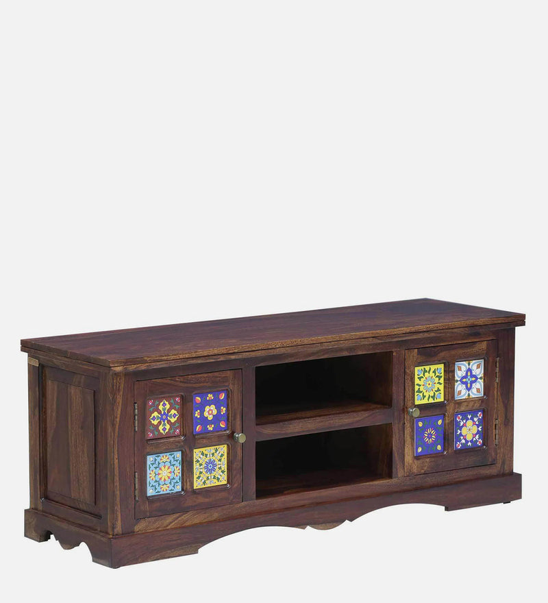Anamika Sheesham Wood TV Console in Provincial Teak Finish by Rajwada  for TVs up to 50