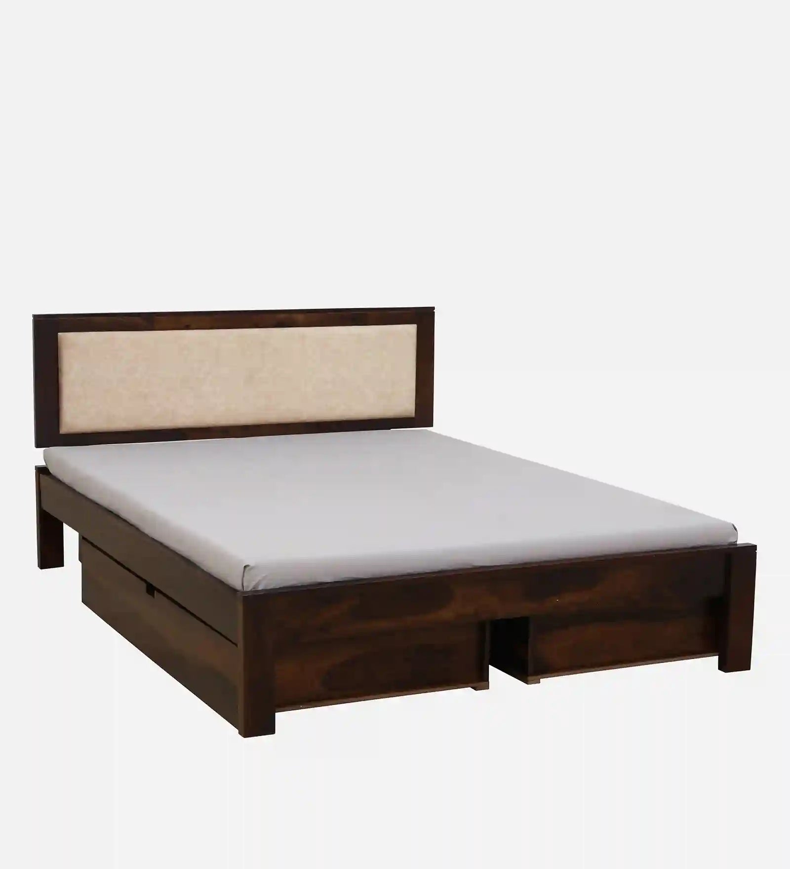 slide drawer storage system sheesham wood king size bed india