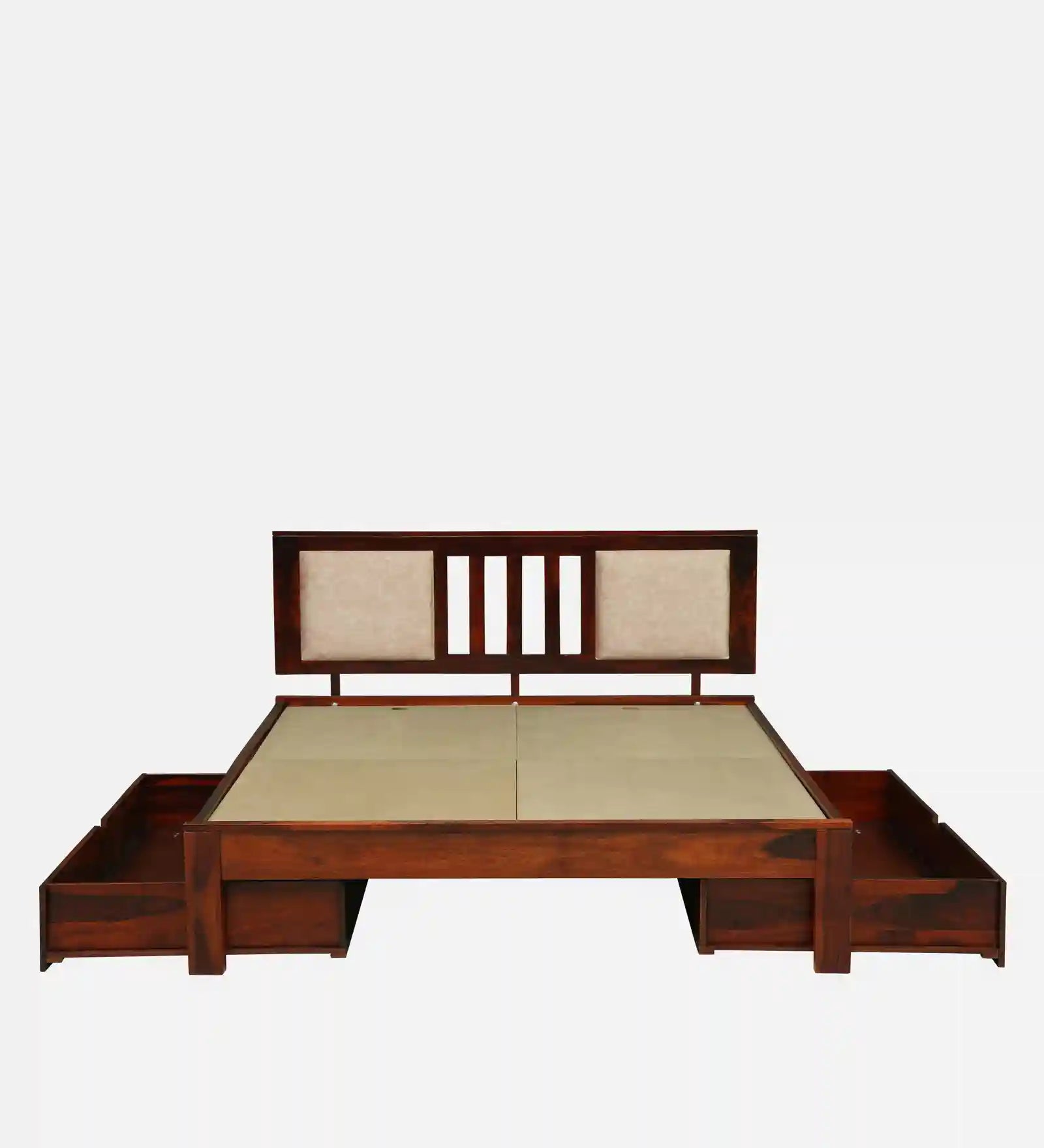 slide drawer storage bed system sheesham wood queen size india