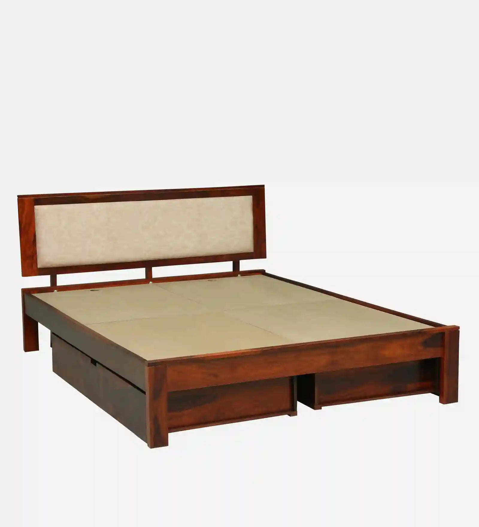 slide drawer storage system sheesham wood king size bed india