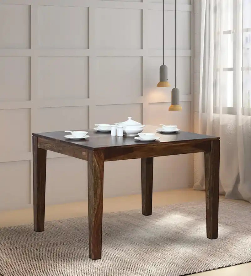 Solid sheesham dining table without chairs perfect for stylish dining s