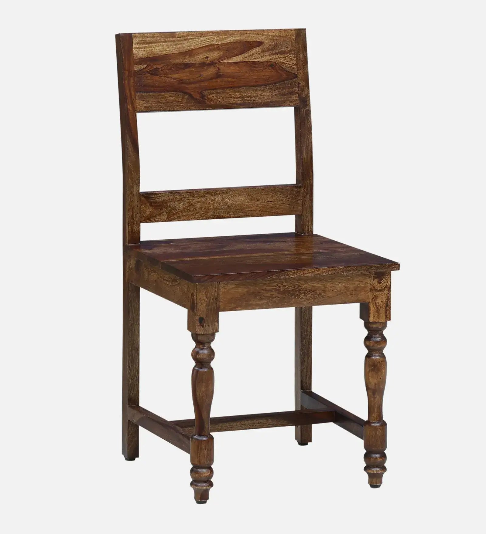 Handcrafted Natural Wood 4 Seater Dining Table Set with Teak Finish