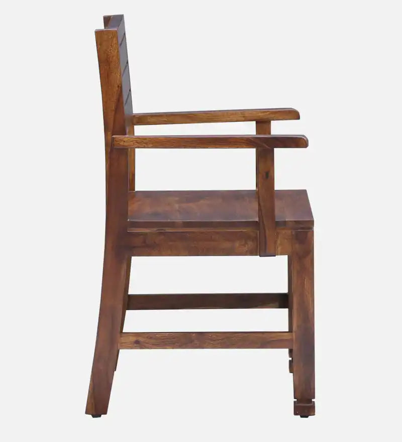 Solid wood arm chair Moscow sheesham dining chair with modern design and durable build