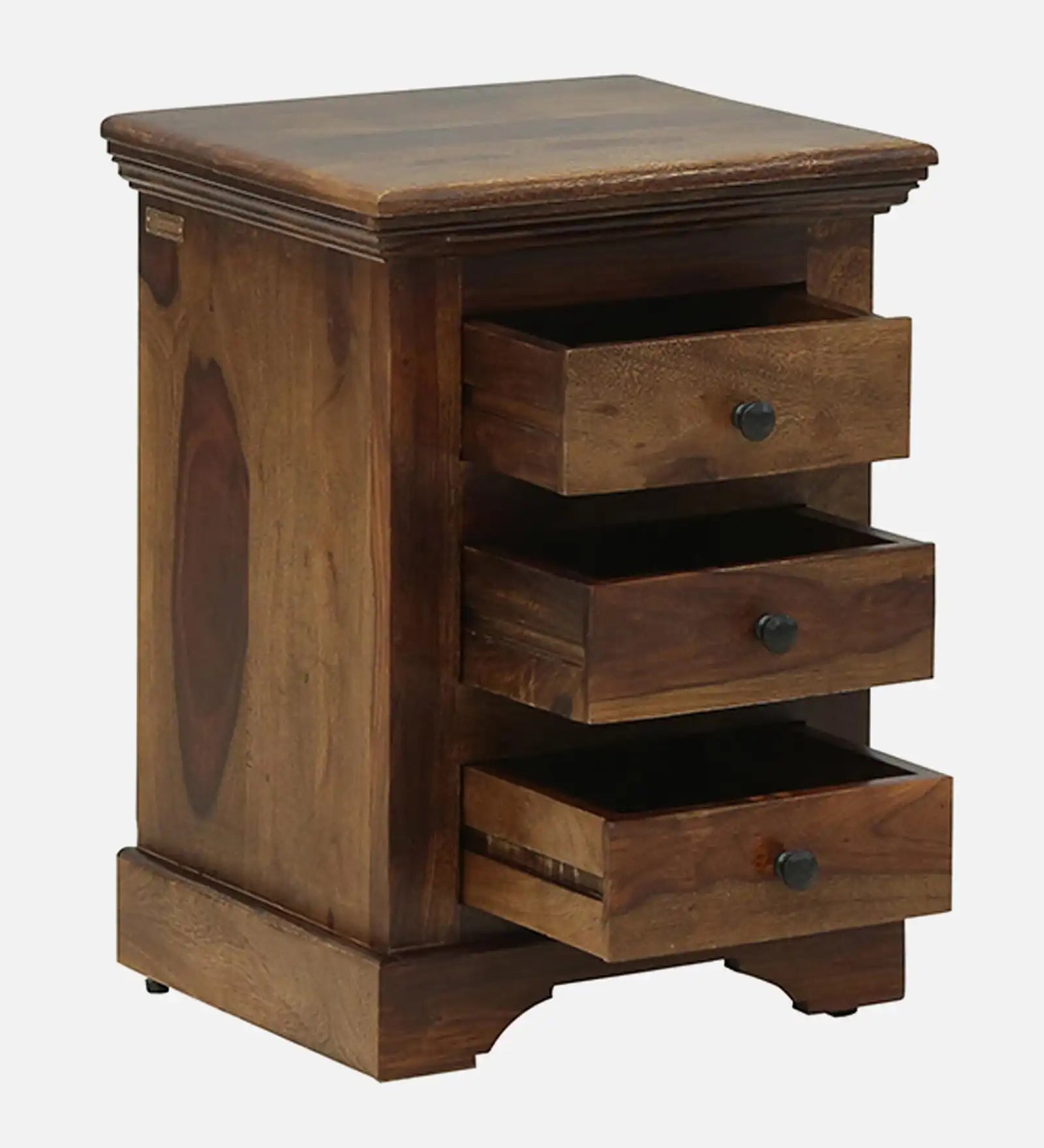 Solid wood bedside table Kanishka with drawer modern design India