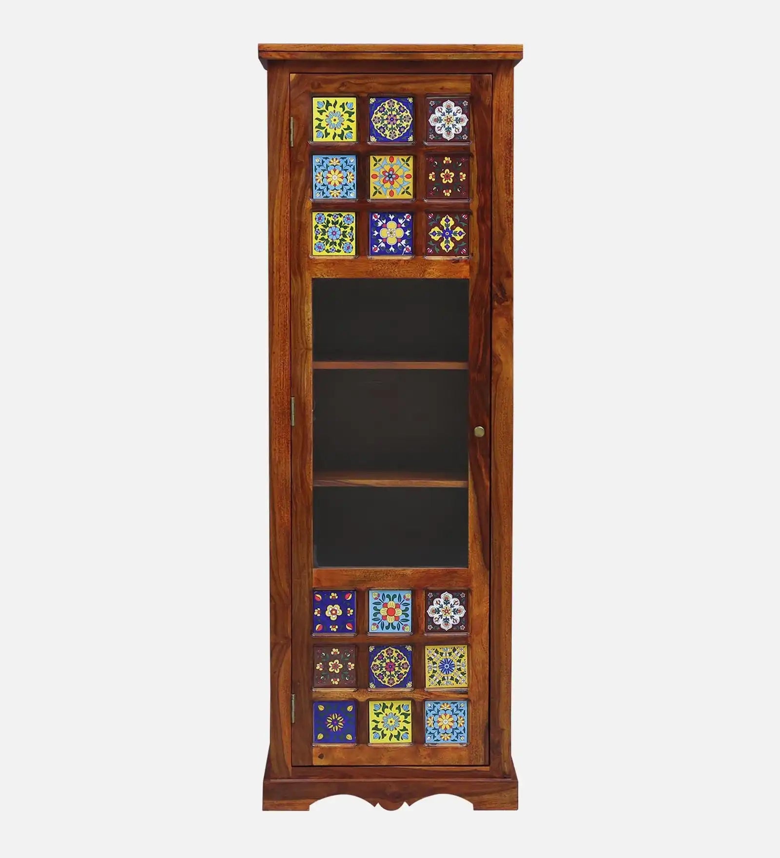 Solid wood bookcase sheesham wood bookshelf for living room storage