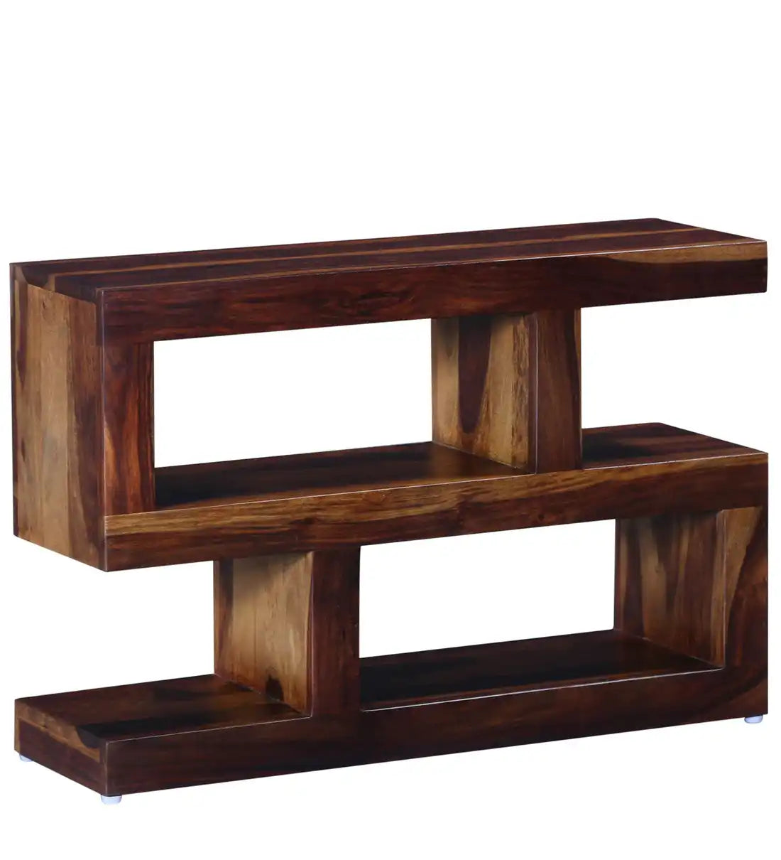 Solid wood bookshelf small sheesham bookcase for living room storage