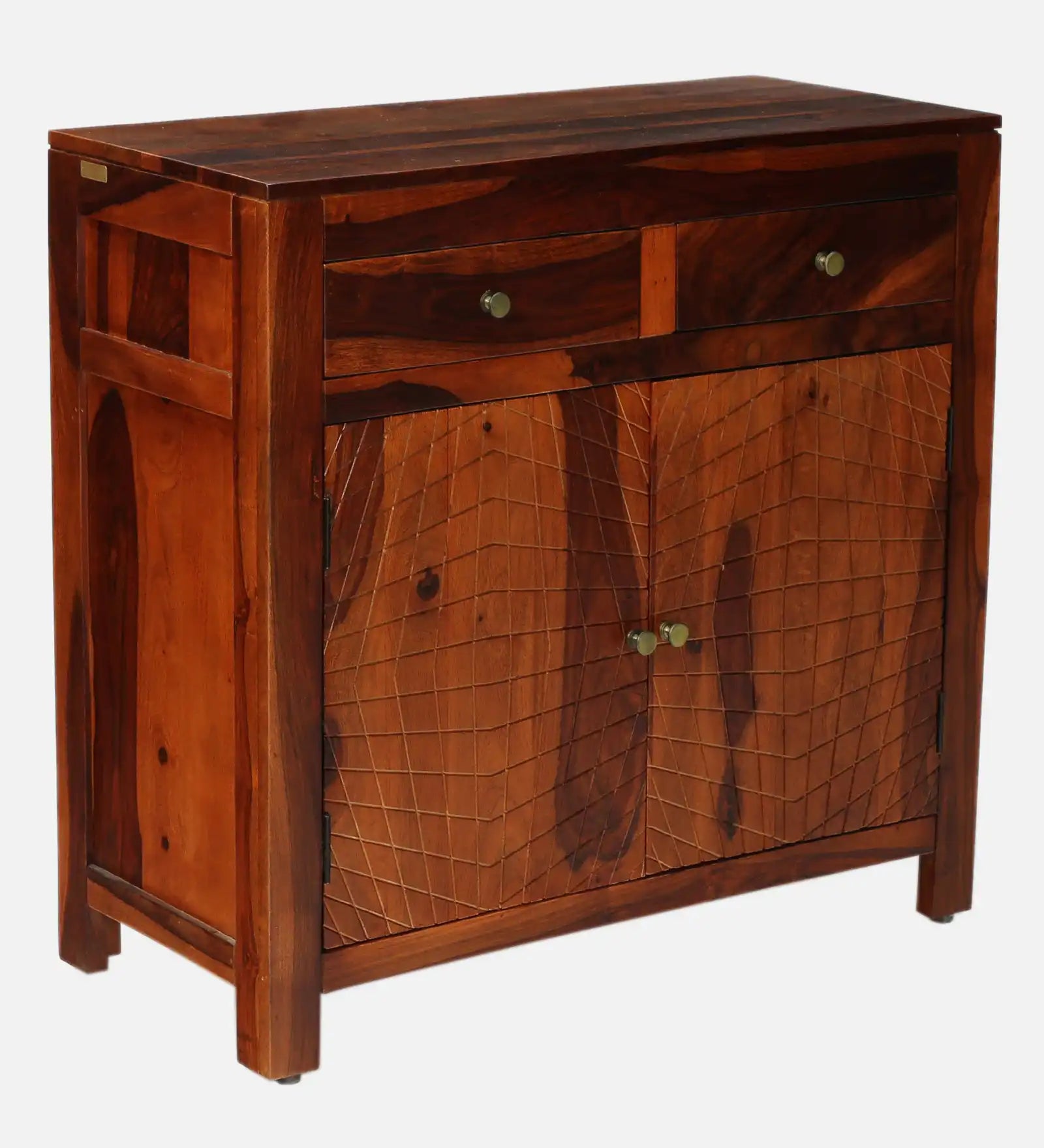 Solid wood console cabinet sheesham buffet storage design home