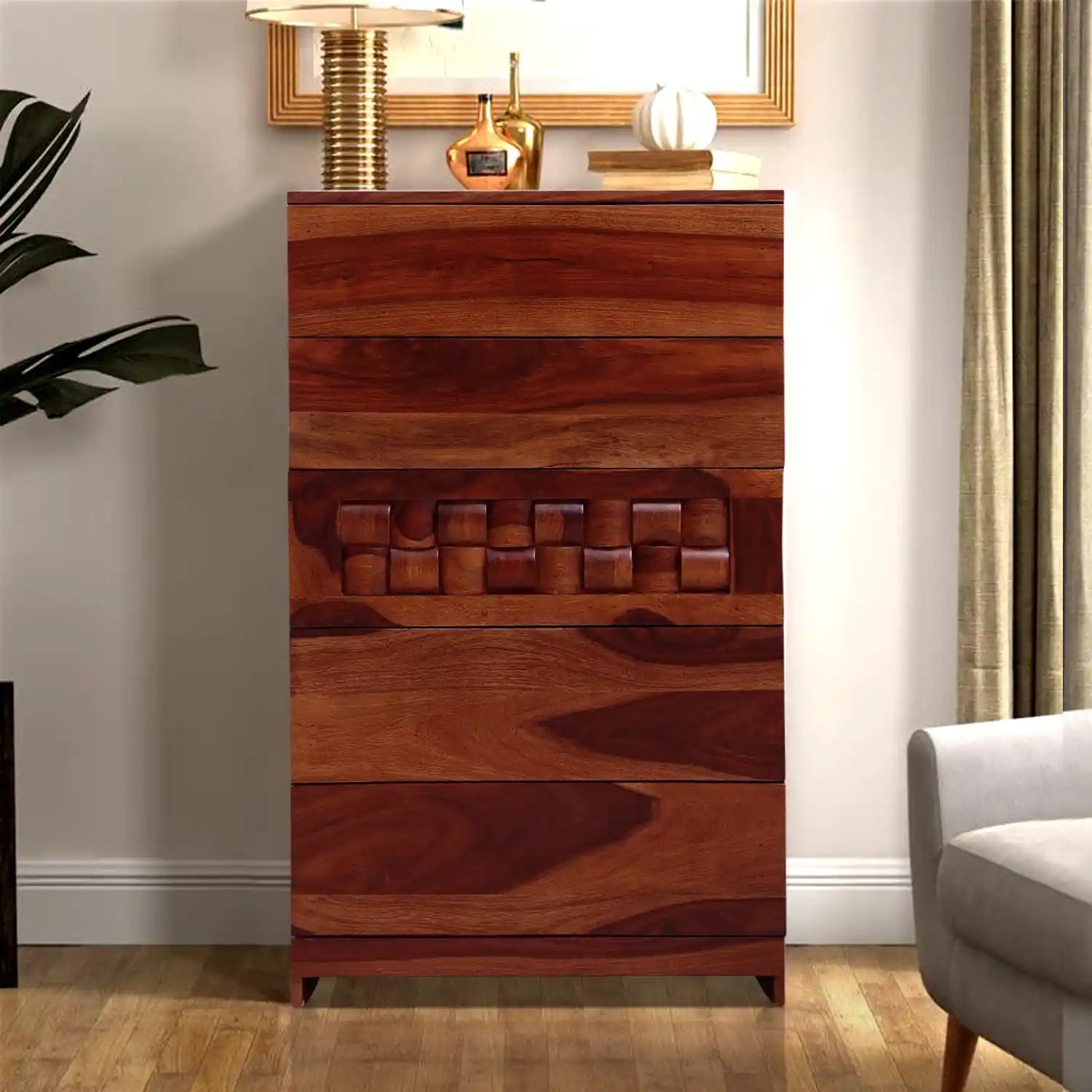 Solid wood Niware drawer chest modern home storage cabinet design
