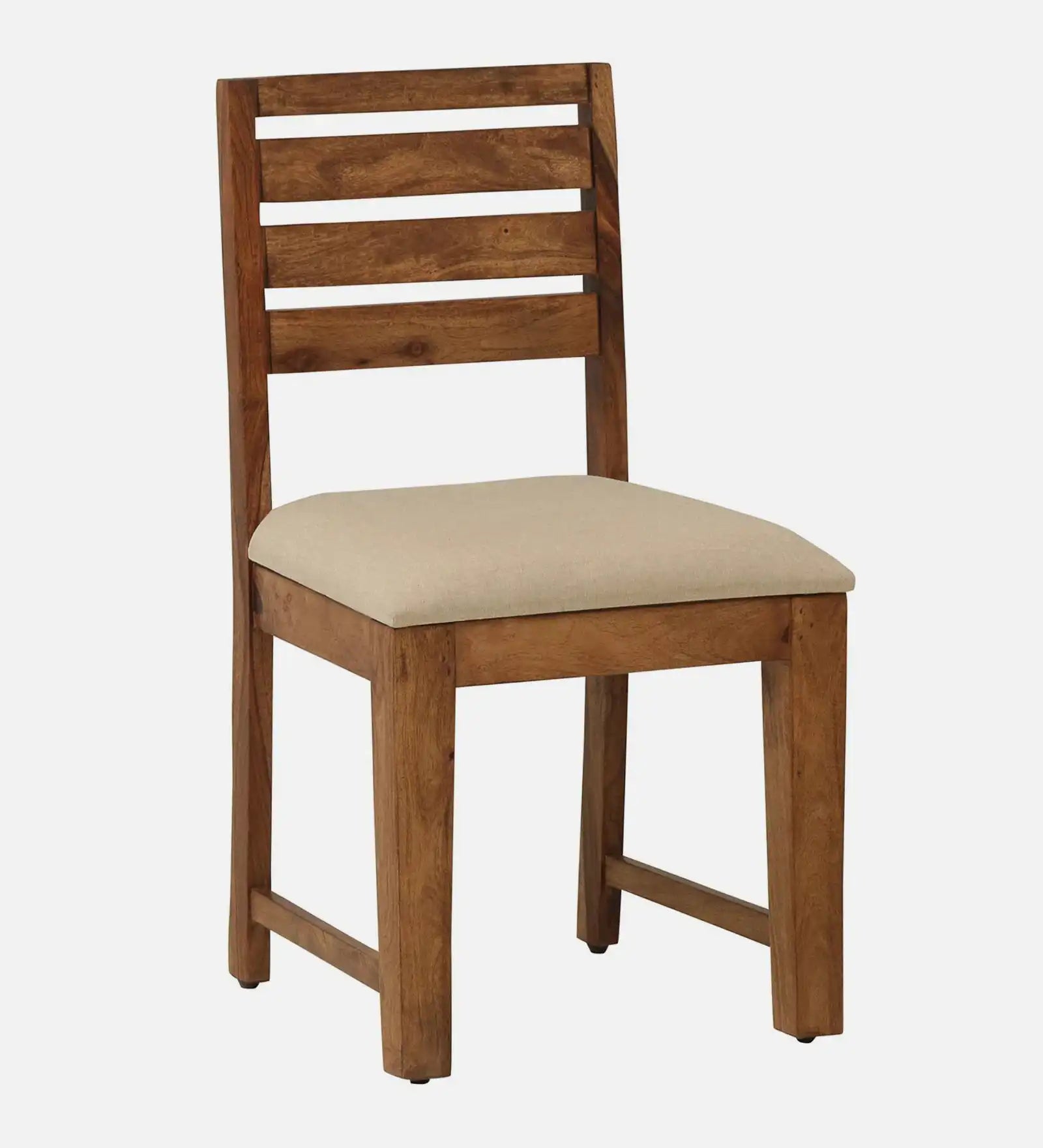 Solid wood six-seater dining set natural finish Oslo handcrafted premium furniture India