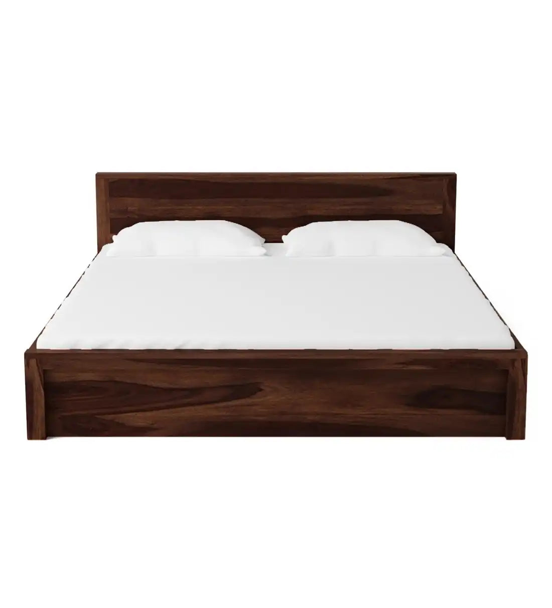 solid sheesham wood storage bed side view acro king size wooden bed india