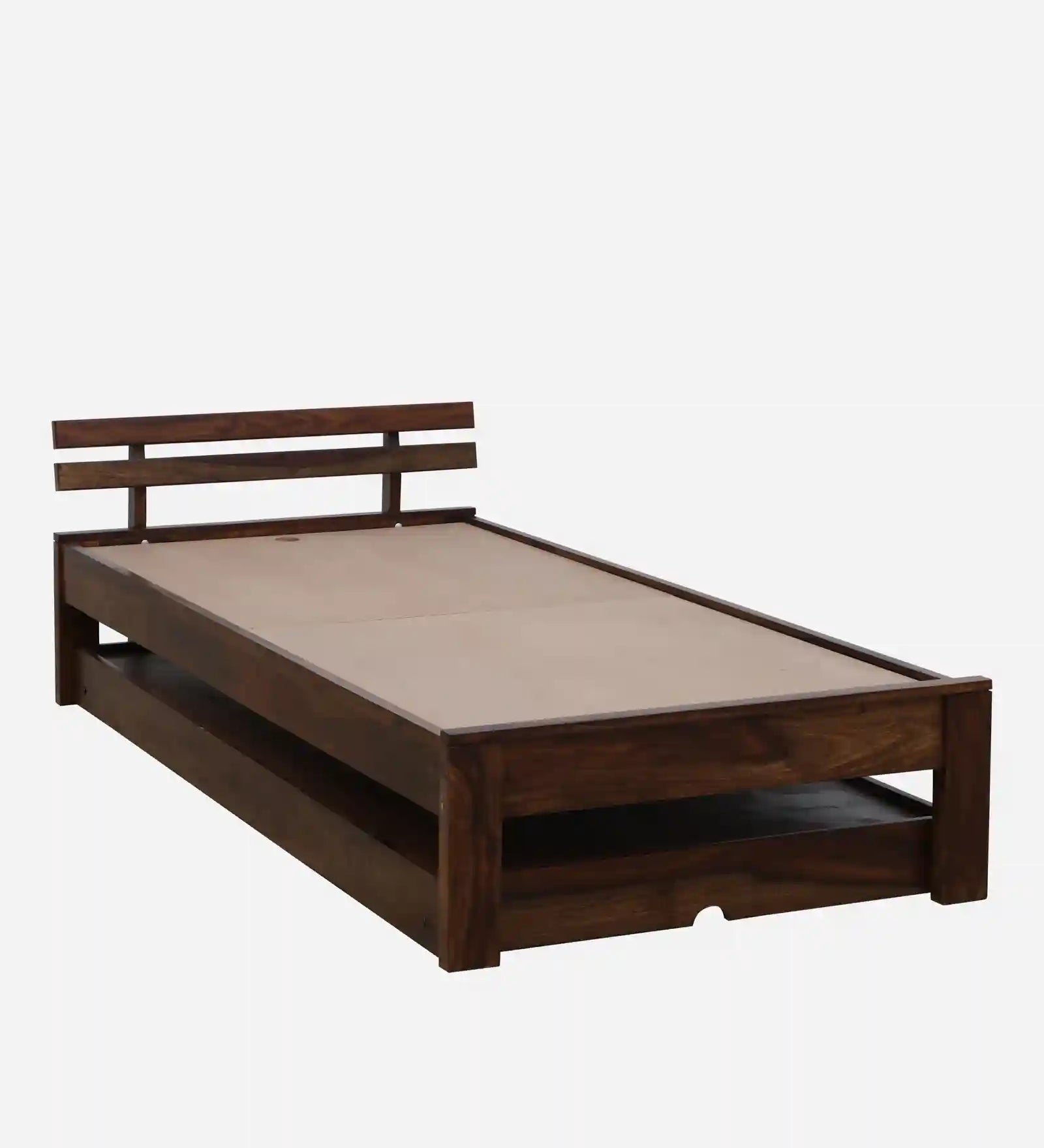 Solid wood trundle bed single size Kashtha guest bed design India