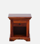 Vandena  Solid Wood Bedside Table in Honey Oak Finish By Rajwada