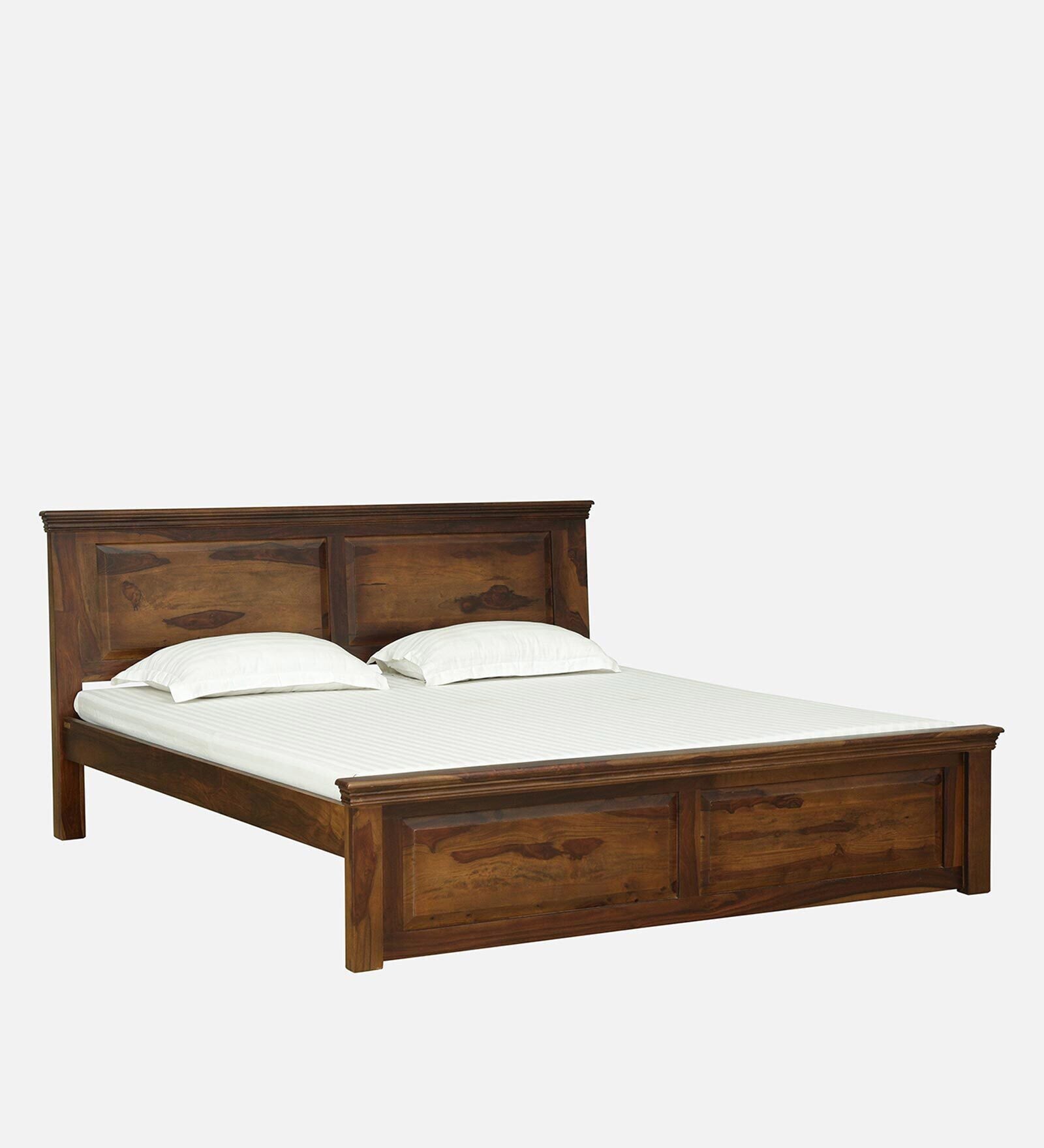Vandena Solid Wood Bed In Provincial Teak Finish By Rajwada - Rajwada Furnish