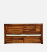 Vandena  Solid Wood Bed With Box Storage In Honey Oak Finish By Rajwada