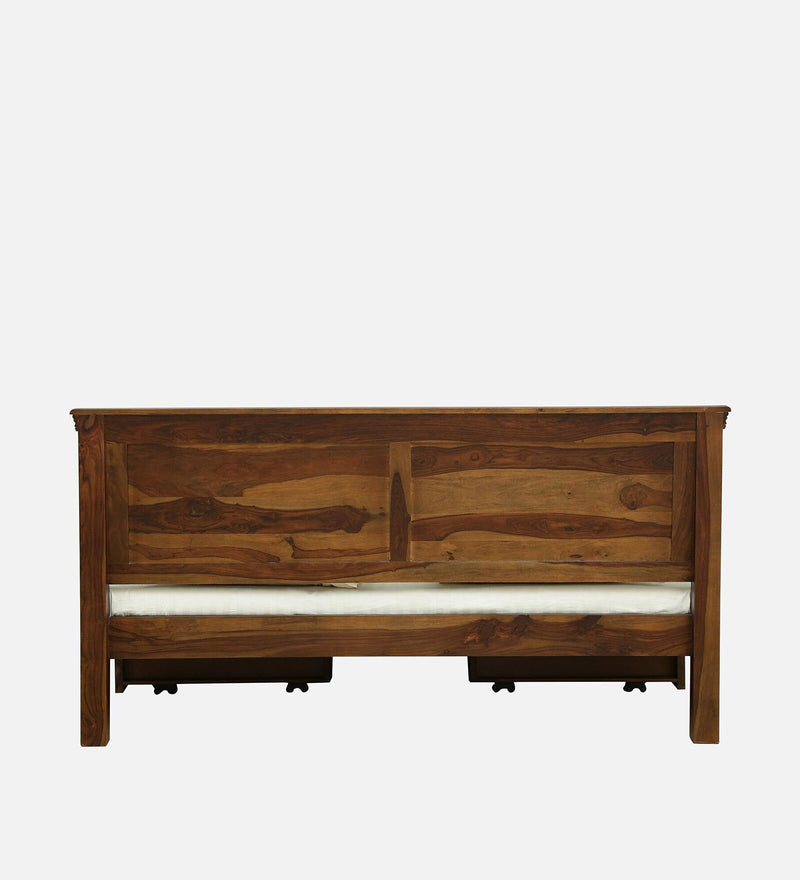Vandena  Solid Wood Bed With Drawer Storage In Provincial Teak Finish By Rajwada