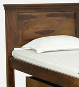 Vandena  Solid Wood Bed With Drawer Storage In Provincial Teak Finish By Rajwada