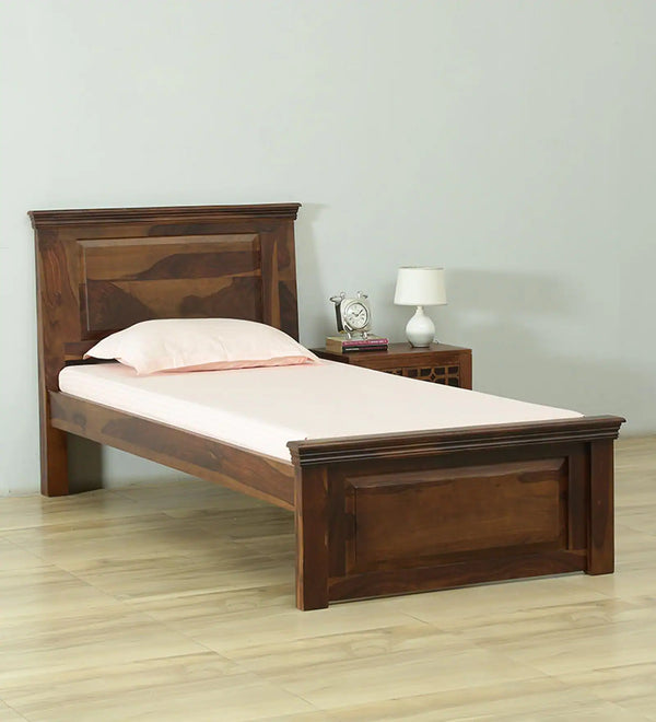 Vandena Solid Wood Single Bed In Provincial Teak Finish By Rajwada