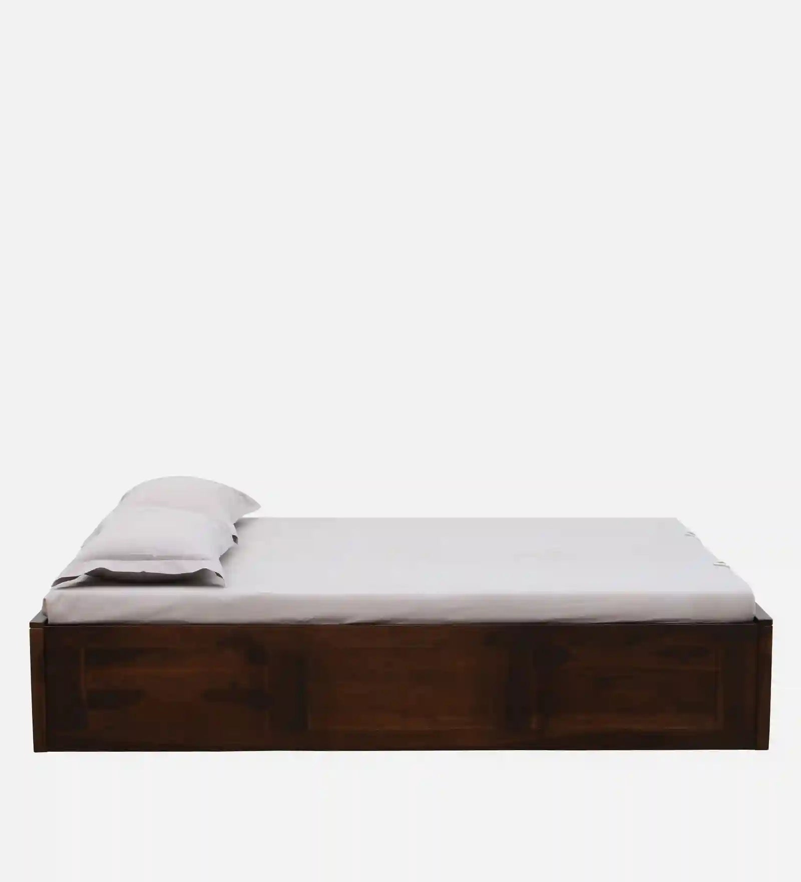 Sthira solid sheesham wood king size bed with hydraulic storage premium quality