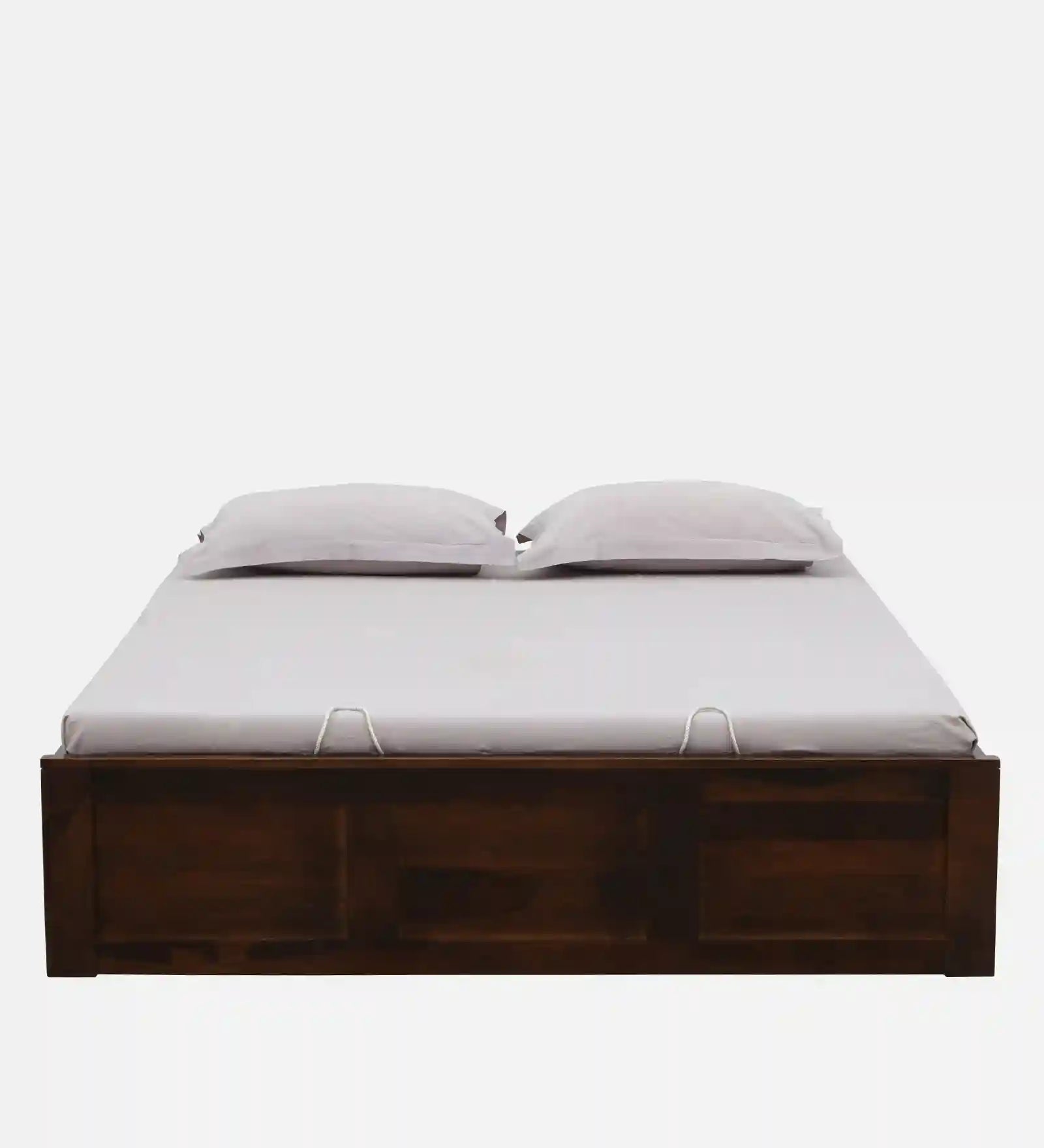 Sthira solid sheesham wood king size bed with hydraulic storage strong build