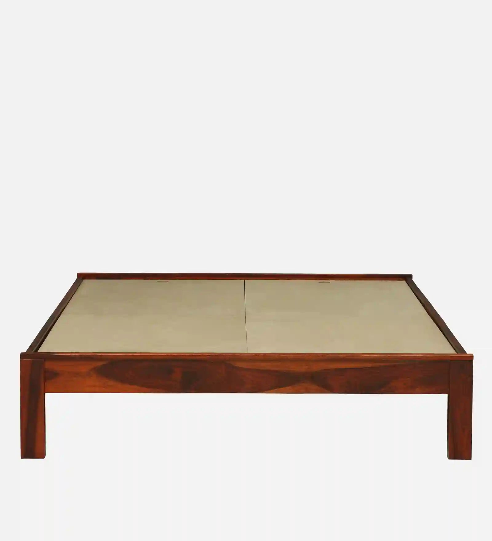 Sthira solid wood queen bed simple modern bedroom look
