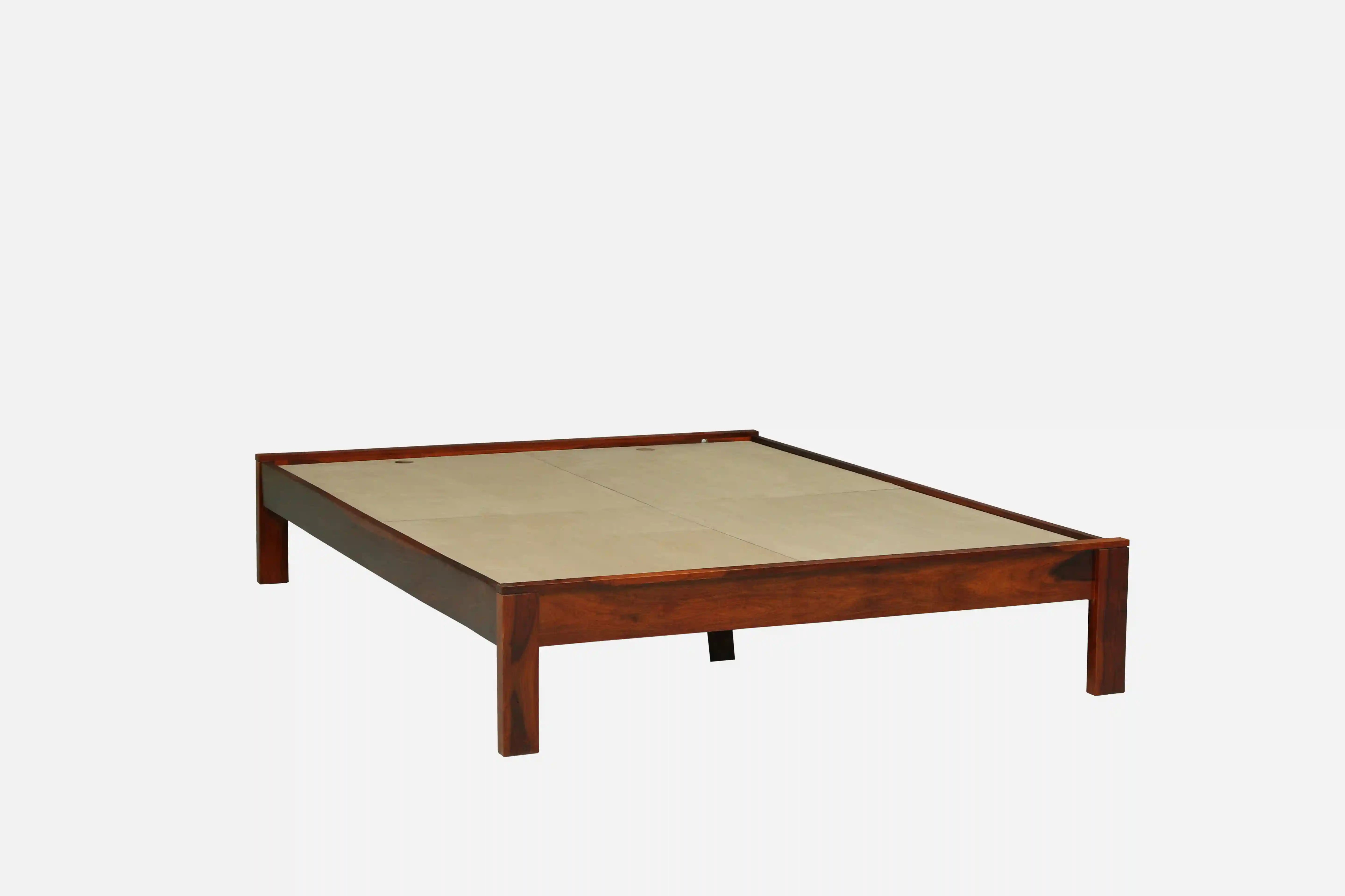 Sthira wooden queen bed clean style modern room frame