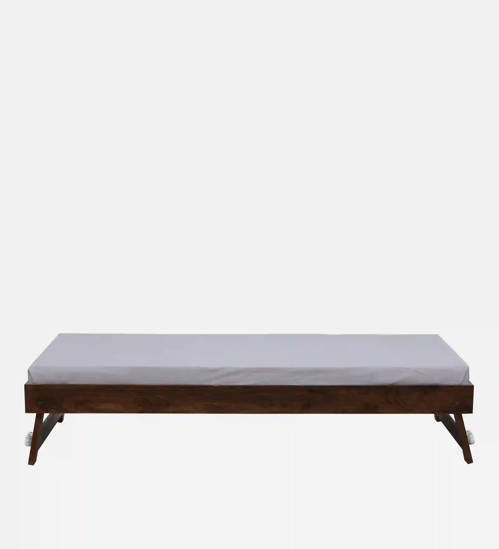 Sthira wooden single trundle bed pull out guest bed design India