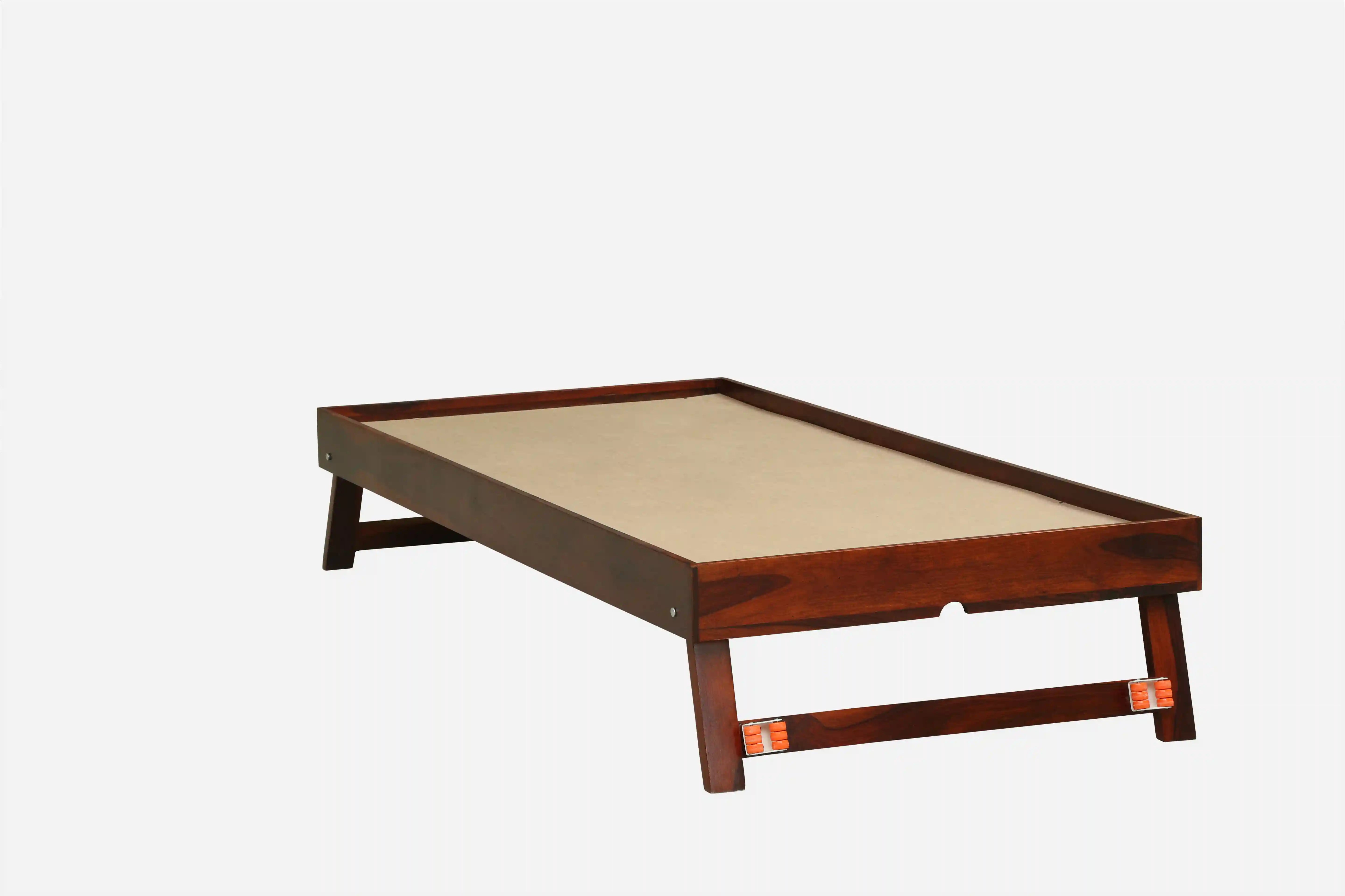 Sthira wooden single trundle bed pull out guest bed design India